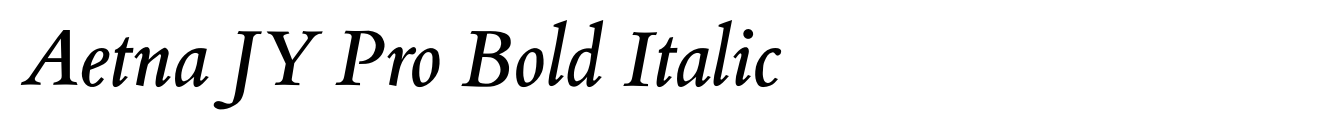 Aetna JY Pro Bold Italic image